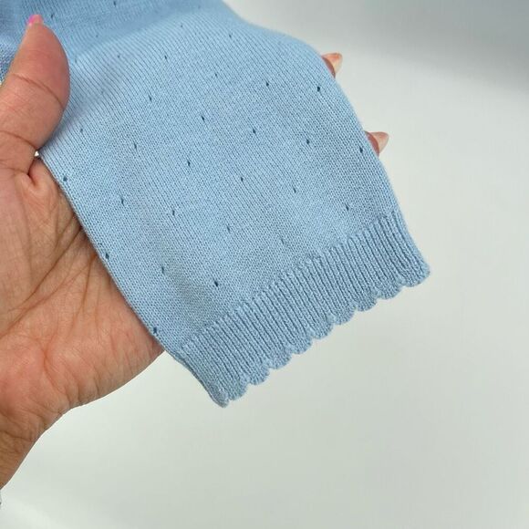 BOBOYOYO Girls’ Blue Cotton Knit Cropped Shrug Cardigan – XL - Picture 12 of 13